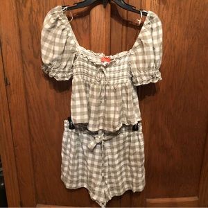 Nordstrom smocked checkered set